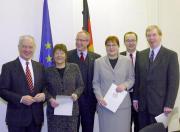 Bundesminister Stolpe, Angelika Mertens (PSts), Tilo Braune (Sts), Iris Gleicke (PSts), Ralf Nagel (Sts), Achim Gromann (PSts)
