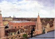 Eduard Gaertner: Panorama vom Dach der Friedrichwerderschen Kirche