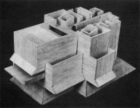 Sein Entwurf fr ein Wohnhaus im Rahmen der Wochenaufgaben bei O.M. Ungers, 1964
