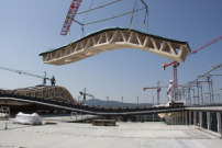 Gramazio Kohler Research Lab: Dachkonstruktion des Neubaus des Arch_Tec_Lab, Foto: ETH Zrich  
