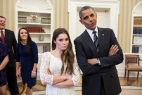 Barack Obama mit McKayla Maroney
