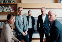 Christine Binswanger, Ascan Mergenthaler, Stefan Marbach, Pierre de Meuron und Jacques Herzog, Foto:  Tobias Madrin