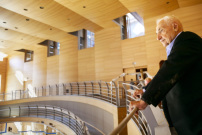Frank Gehry im Pierre Boulez Saal, Foto:  Thomas Rosenthal