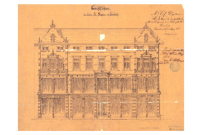 Geschftshaus des Herrn S. Simon zu Osnabrck, Fassadenansicht, Osnabrck 1885 