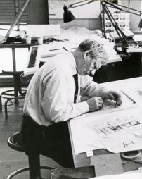 Louis Kahn im Atelier     