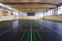Black beauty: die Sporthalle der Theodor-Litt-Schule in Michelstadt  