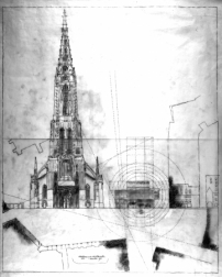 Stadthaus Ulm, Zeichnung von 1986 