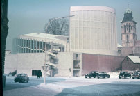 Stadttheater Münster - Blick von der Voßgasse, Februar 1956, © Archiv Christoph von Hausen 