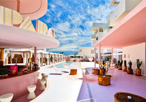 Art Deco meets Pop Art: Eine Hommage an Archizoom und die 70er soll dieser Hotelumbau sein.
