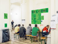 Flchtlingsunterkunft fr 1.200 Personen an der Universitt fr Angewandte Kunst in Wien, Foto: buero bauer, Wien 
