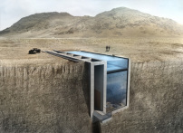 Entwurf Casa Brutale 2015: Die exzentrische Villa sollte in einen Felsen der Steilkste am gischen Meer gehauen werden.  OPA  