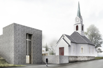 3. Preis: „Kirke: Eine Neue Kirche für Ulstein, Norwegen“ von Florian Langer, Außenperspektive