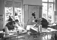 Ruth Jureczek und Irene Keil – Mitarbeiterinnen im Mannheimer Büro von Ingeborg Kuhler, 1986