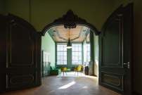 Eingangsbereich der sogenannte Grüne Raum 