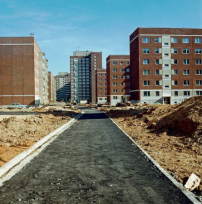 Wohngebietszentrum an der Strae der Waffenbrderschaft, 1987 
