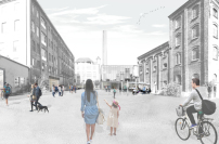 Architektenpreis: WORK IN PROGRESS: Revitalisierung des ehemaligen Betriebsgelndes von Kaffee-HAG von Jessica Dieneck und Bianka Eilers, Perspektive 