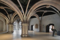 Einer der beiden Prunksäle: die historischen Gewölbe im sogenannten Erkersaal. 