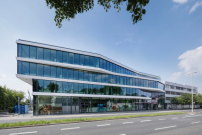 Der Neubau von Prof. Schmitz Architekten aus Kln bringt viel Glas an die Endenicher Strae in Bonn. 