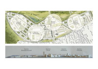 Planung Köln Parkstadt Süd, Quartiere Blick vom Grüngürtel: Entwurf von Ortner + Ortner  
