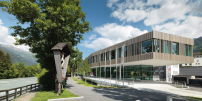 Auszeichnung des Landes Tirol fr Neues Bauen 2018: Campus Technik Lienz, 2016 - 2018, von fasch+fuchs.architekten, Tragwerksplanung: Werkraum Ingenieure