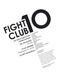 Der Flyer zu 10 Jahren Fight Club 