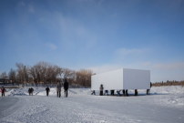 Die Installation ist Teil des alljährlichen Warming Huts Festival in Winnipeg. 