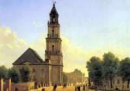Garnisonkirche um 1827, Gemälde von Carl Hasenpflug.