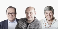 Die Sprecher*innen in München: Christoph Mäckler, Peter Haimerl und Christiane Thalgott 