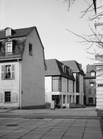 das Schillermuseum in Weimar, Blick von der Schillerstraße, 1988 