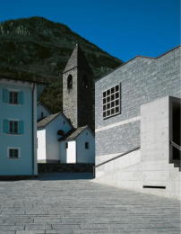 gemauerte Vorsatzschale aus Gneis, Gemeindebauten Iragna (Schweiz), Raffaele Cavadini