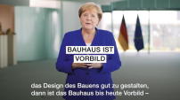 Videobotschaft von Bundeskanzlerin Angela Merkel zum 100-jhrigen Bauhausjubilum 
