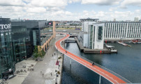 „Cykelslangen“, eine 220 Meter lange Rad- und Fußgängerbrücke in Kopenhagen.