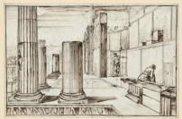 Giovanni Battista Piranesi, Blick in die Vorhalle des Isistempels in Pompeji, um 1778, Staatliche Museen zu Berlin, Kunstbibliothek / Dietmar Katz