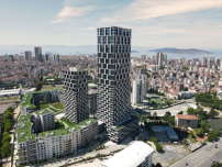 Gewollt uneinheitlich: Die Wohnanlage in Istanbul Kartal besteht aus verschiedenen Bauten von 25 bis 160 Meter Höhe.  