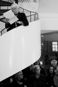 Lore Ditzen 2007 bei der Erffnung der Ausstellung Linde Burkhardt  Invenzioni Decorative bei Modus Mbel in Berlin. 