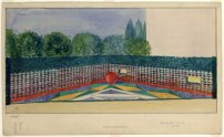 Gabriel Guevrekian, Entwurf für einen Garten („The Garden of Water and Light“) auf der Internationalen Ausstellung der dekorativen Künste in Paris, 1925 