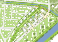 Städtebaulicher Entwurf für das Queckareal von Büro Eble Messerschmidt Partner, Tübingen, Stand 22. Juni 2020