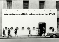 VP-Wahlkampfzentrale am Bozner Platz in Innsbruck, Egon Rainer, 1970 