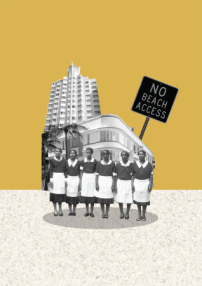 Germane Barnes: No Beach Access, 2020, Digitalcollage
