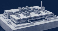 Modell eines Typenbaus für Mittelstufenzentren in Berlin, 1972; Entwurf: PBZ – Planungsgruppe Bildungszentren in Berlin 