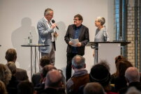 Andreas Denk beim Berliner Gespräch mit Thomas Welter (links) und Susanne Wartzek. 