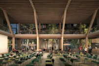 Entwurf von Sauerbruch Hutton für Maaglive: Neubau aus Holz: Kulturhaus, Restaurant, Eventspace 