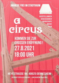 Einladung zur Eröffnung des Projekts a circus.