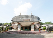Buddhistische Bibliothek in Yangon, Myanmar 