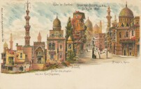 Postkarte von der Berliner Handelsausstellung 1896: „Kairo in Berlin“ 