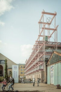 „Vertical Kappel“ ist einer der beiden Bestandteile des Entwurfs, der die Sichtbarkeit des Projekts in Chemnitz fördern soll.