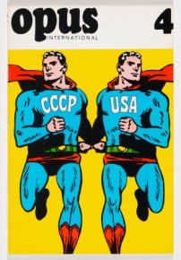 Roman Cieślewicz: „The Two Superman“, Titelbild von Opus International Nr. 4, Dezember 1967 
