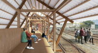 Das mallorquinische Büro isla entwirft den Basel Pavillon im Rahmen der Architekturwoche aus wiederverwendetem Baumaterial