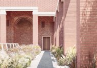 Garten mit historischer Wand, Abraham Geiger-Haus an der Poolstra�e, Hamburg