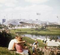 Der Olympiapark während der Olympischen Spiele München 1972